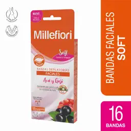 Millefiori Bandas Depilatorias Faciales Acai y Goji