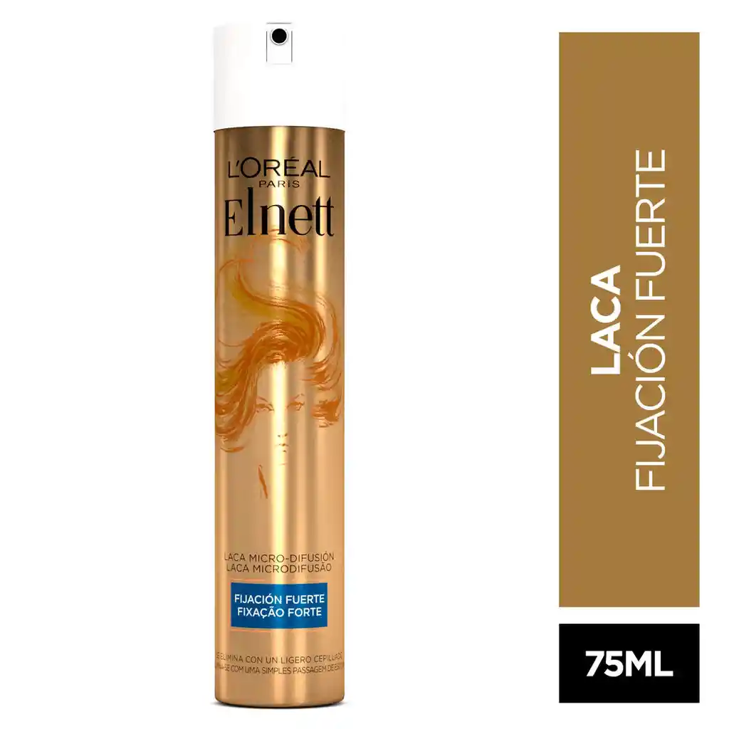 Loreal Paris Elnett Laca Micro Difusión Fijación Fuerte en Spray