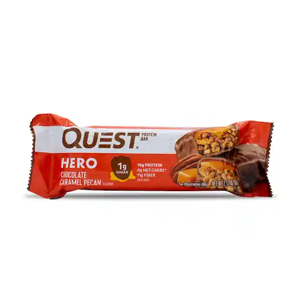 Quest Barra Proteica Hero Chocolate Caremel Pekan