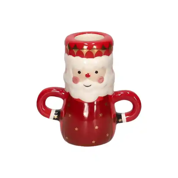 Portavela de Cerámica Navideño Casaideas