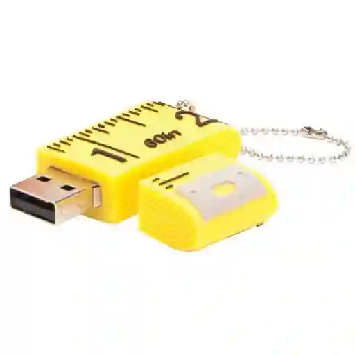 Pendrive Usb 32Gb Cinta Métrica Amarilla