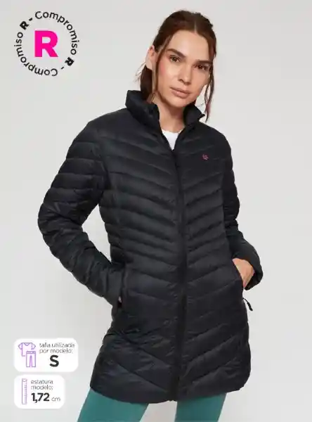 Revup Abrigo Parka Elar Mujer Negro L FW25