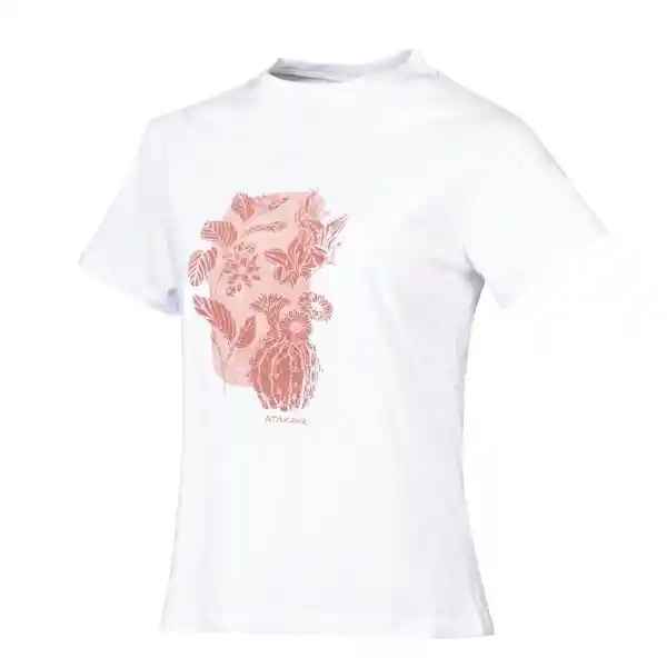 Polera Manga Corta Mujer S Flora Blanco Atakama Outdoor