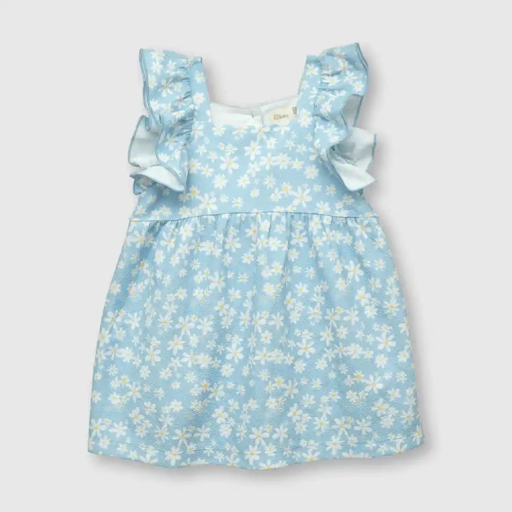 Vestido Con Margaritas Jacinto Bebé Niña Talla 9/12m