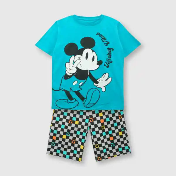 Pijama Algodón Mickey de Niño Menta Talla 4A Colloky