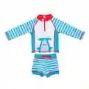 Traje De Baño Uv 2 Pcs Bebé Niño Celeste Pillin 12 M