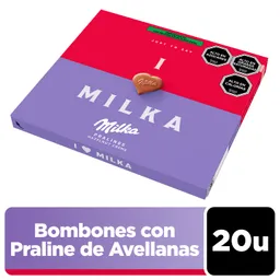Bombones Milka Rellenos de Praline de Avellanas, 20 unid.