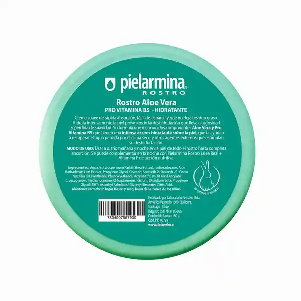 Pielarmina Crema Rostro Hidratante Aloe Vera