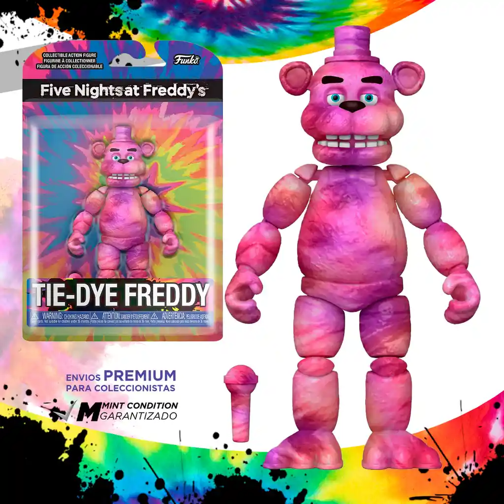 Five Night Figura Colecionable at Freddys Tie Dye Freddy Funko