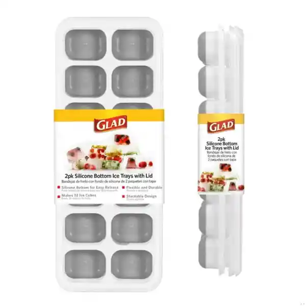 Glad Set Cubetera Silicona Para Cubitos de Hielo