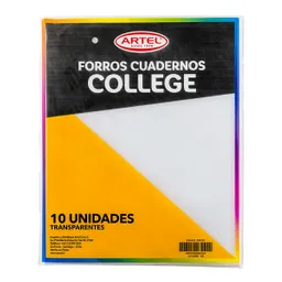 Forro De Cuaderno Artel College Transparente 10 U