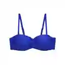 Bikini Estilo Sostén Strapless Color Azul Talla XL Samia