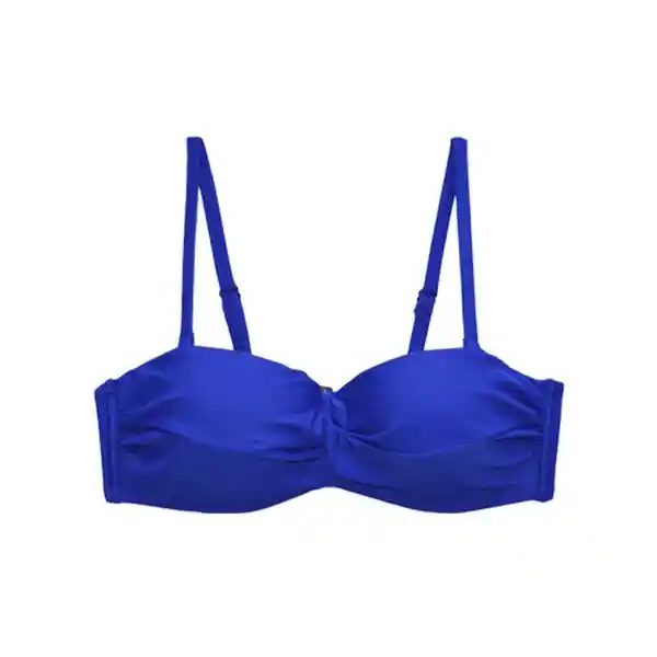 Bikini Estilo Sostén Strapless Color Azul Talla XL Samia