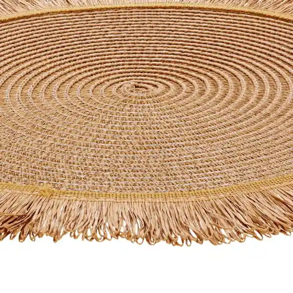 Individual Redondo de Papel Con Flecos Diámetro 38 cm Casaideas