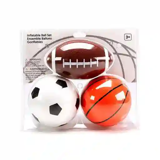 Miniso Juego De Pelotas Inflables 3 Pzas