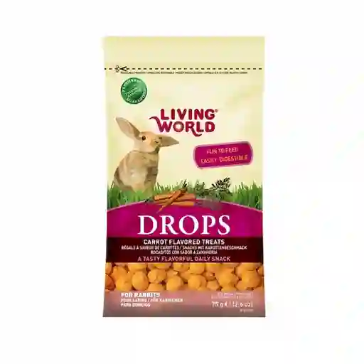 Living World Drops Snack de Zanahoria para Conejo 