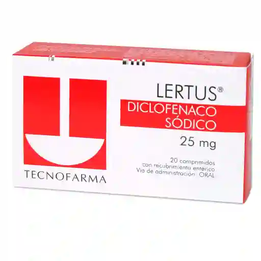 Lertus Antiinflamatorios Com 25Mg 20