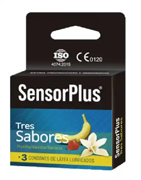 Sensor-Plus Preservativos 3 Sabores X 3