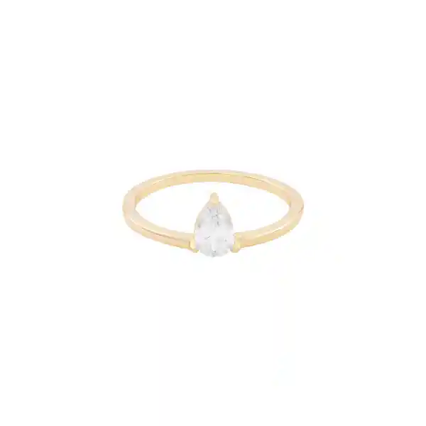 Anillo White May Baño de Oro Talla 7 Noa Joyas