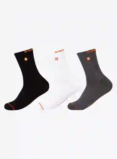 Enersocks Pack Calcetines Mid Algodón Hombre Negro 9