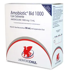 Amobiotic BID 1000 mg/5 mL Polvo Susp Oral con Solvente