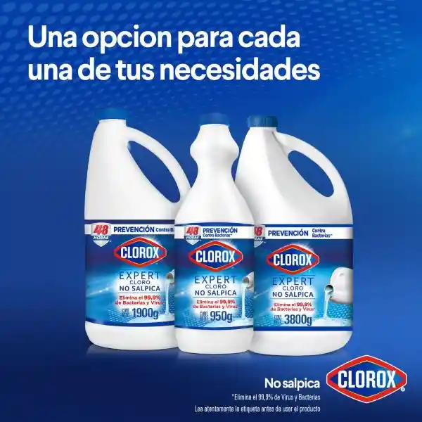 Cloro Clorox Anti-Splash (Botella) 1900 gr