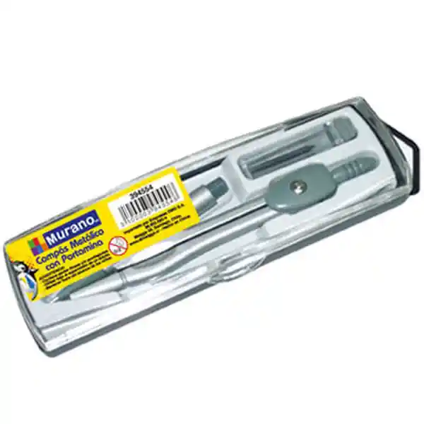 Murano Compas Metálico Con Portaminas