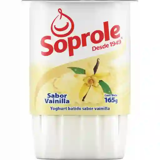 4 x Yoghurt Batido Soprole 165 g Vainilla