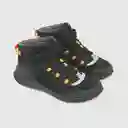 Botines Velcro Elástico Cintas Reflect Niño Negro T. 35 Colloky