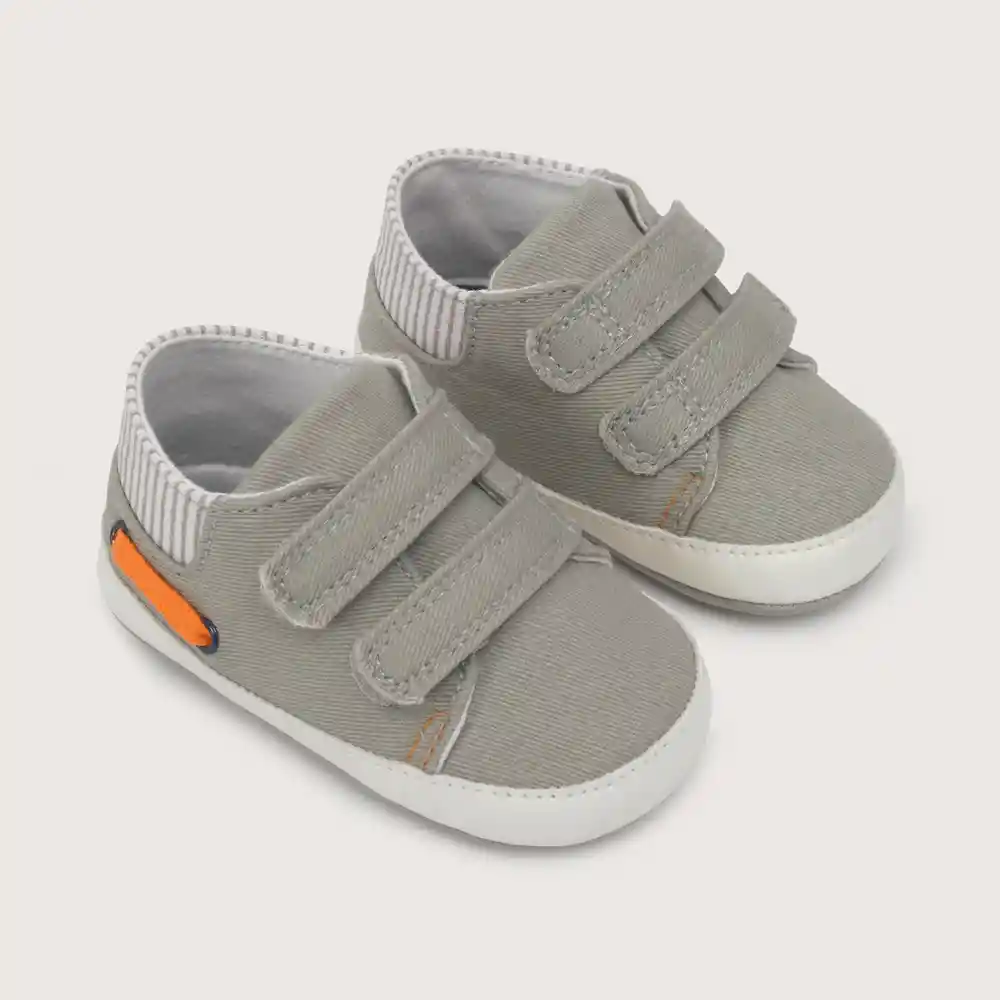Zapatos Náuticos Para Bebé Niño Gris Claro Talla 18