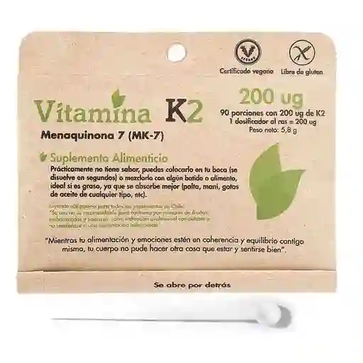 Dulzura Natural Vitamina K2 Suplemento Alimenticio