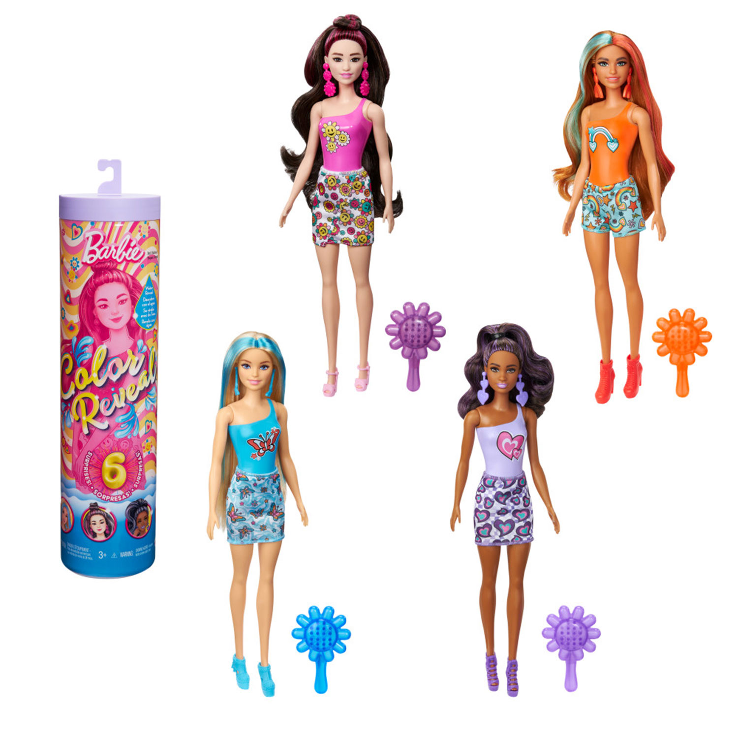 Barbie Color Reveal Colores Del Arcoiris