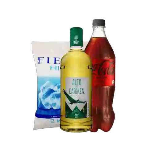 Combo Alto Del Carmen Pisco + Coca Cola sin Azúcar + Hielo