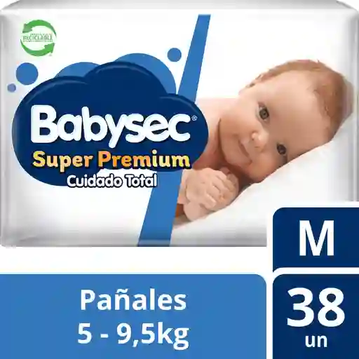Babysec Pañal Super Premium Cuidado Total Talla M