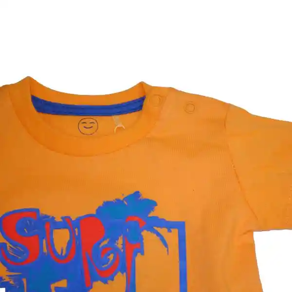 Polera Bebe Niño Naranja Pillin 9 M