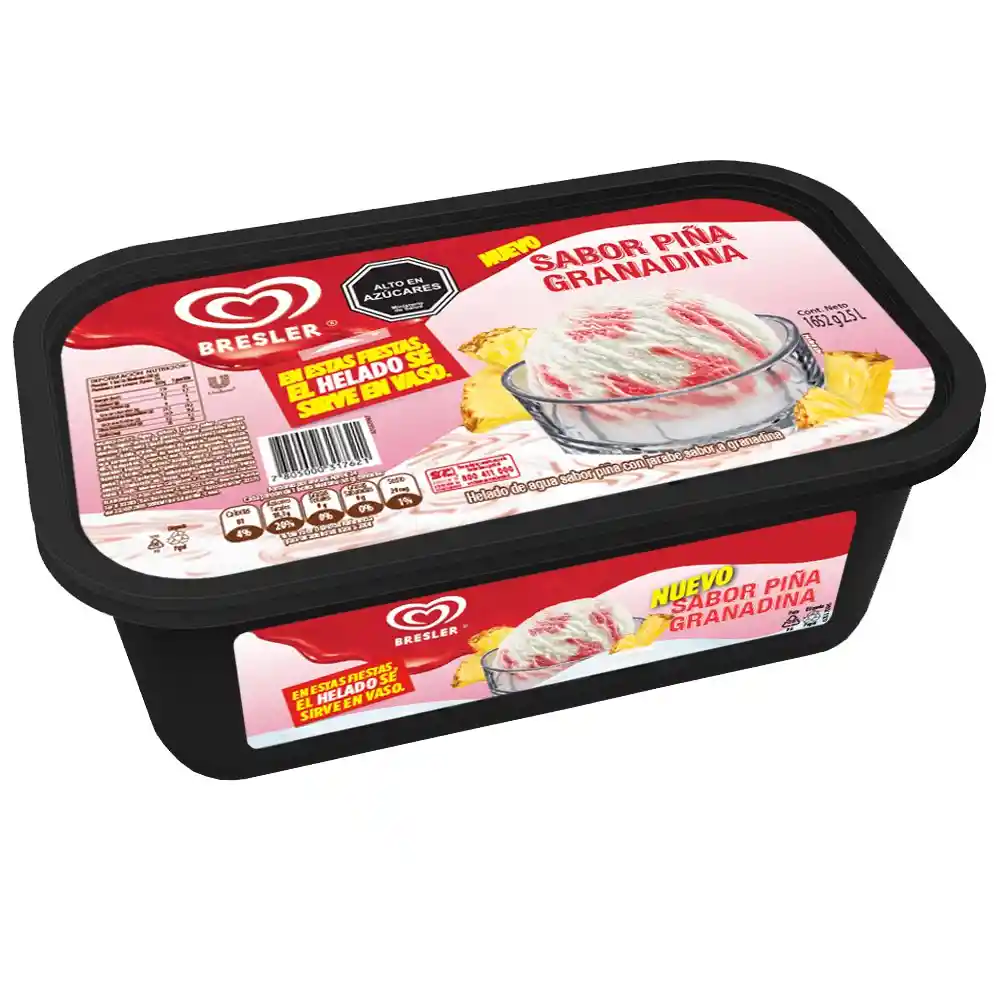 Bresler Helado Sabor Piña Granadina