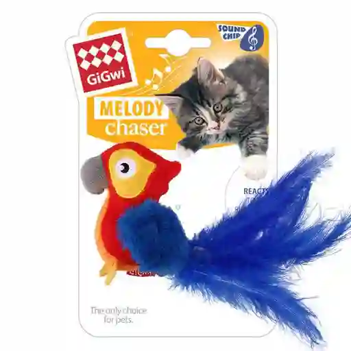 Gigwi Juguete Gatos Melody Chaser Guacamaya
