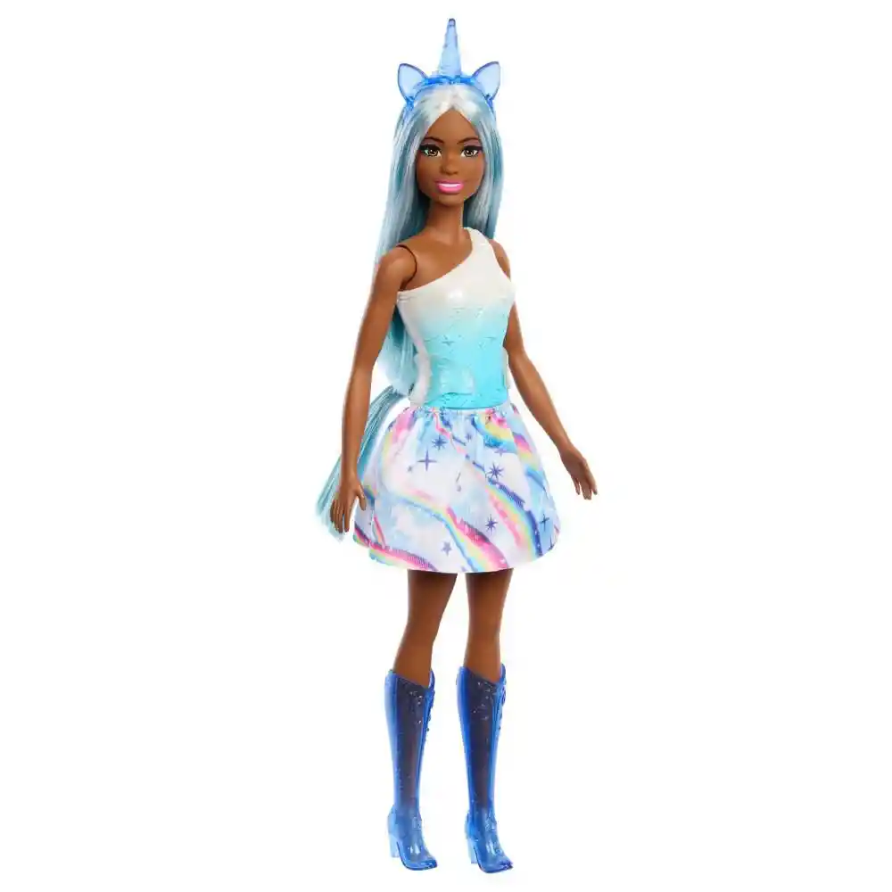 Barbie Muñeca Unicornio Falda Azul