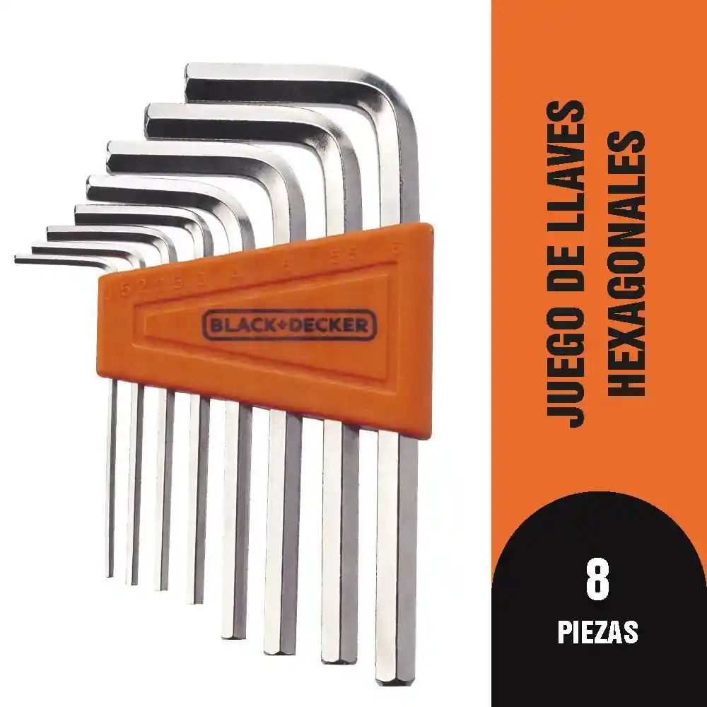 Juego De Llaves Hexa Black Decker Bdht81593
