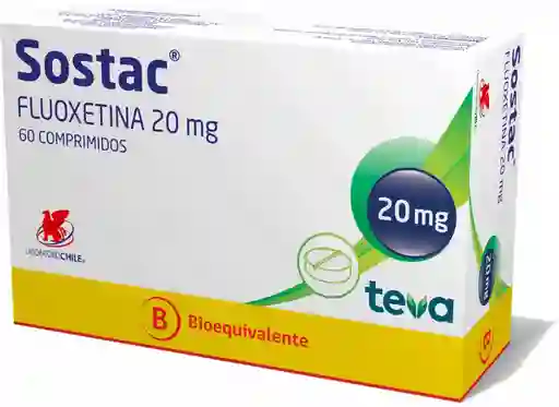 Sostac Fluoxetina 20 Mg x 60 Comprimidos