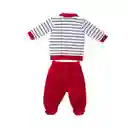 Conjunto Plush Bebe Niño Burdeo Pillin 6 M