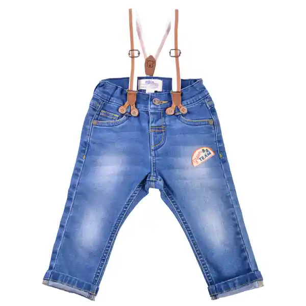 Jean Mezclilla Bebé Niño Denim Talla 6 M Pillin