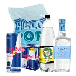 Combo Gin Hayman's Red Bull Tonic
