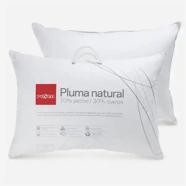 Almohada Pluma Natural 70% Pecho King Rosen