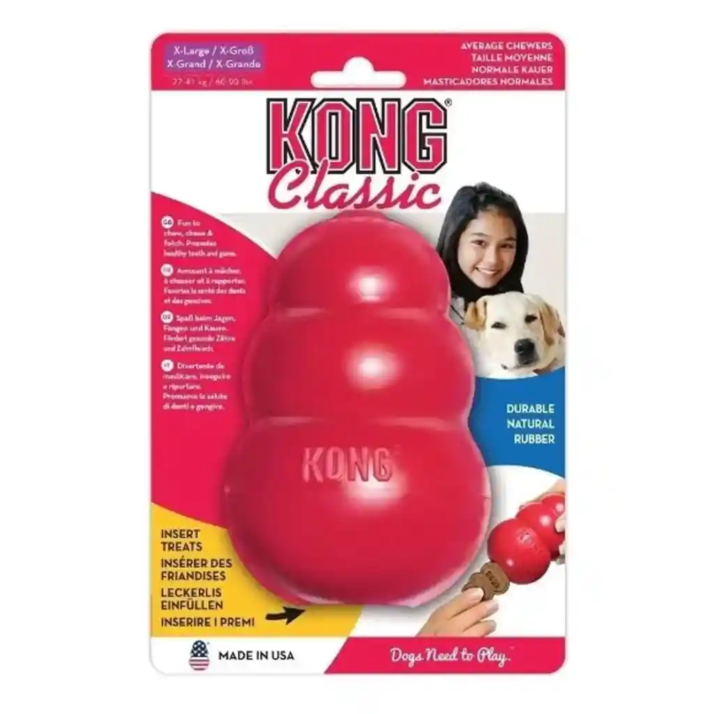 Kong Juguete Mascota Original Rojo L-T 1