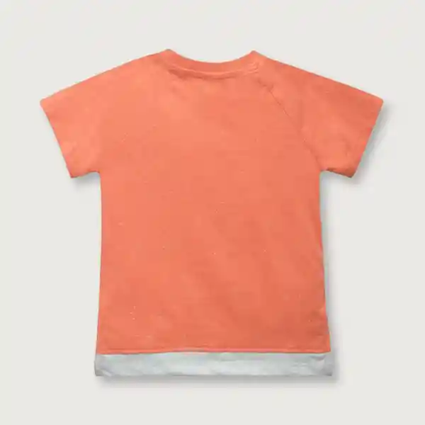 Polera Manga Corta de Niño Salmón Talla 9M Opaline