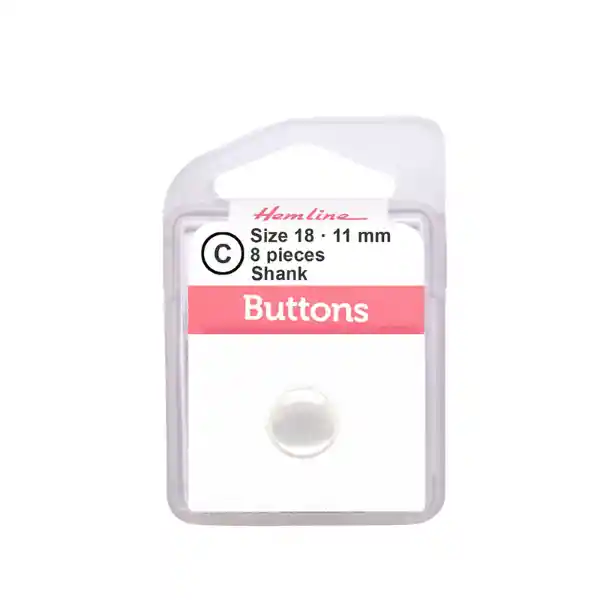 Botón Plástico Redondo Plano Rosado 11mm 8 D Hb00618.15 11mm 8