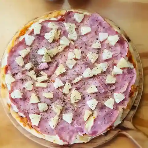 Pizza Mediana Jamón con Ananá