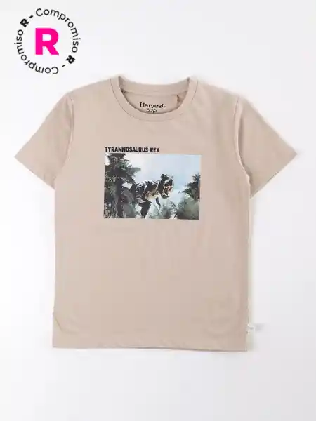 Harvest Polera Manga Corta Foto cr Beige 4 V26