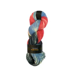 Pure Wool Mix - Red And Blue Sset 102 100 Gr